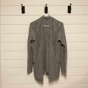 Gray knit cardigan